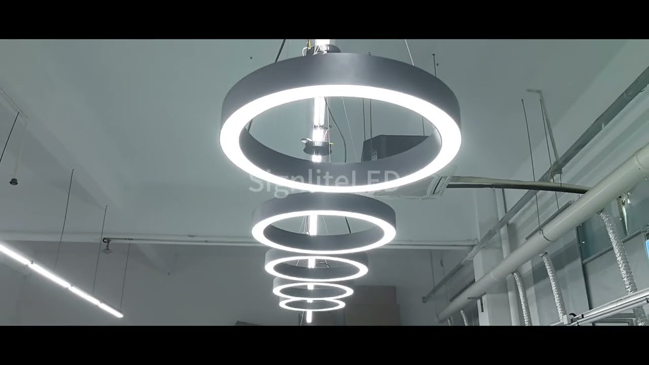 Lámpara colgante LED moderna con anillo |