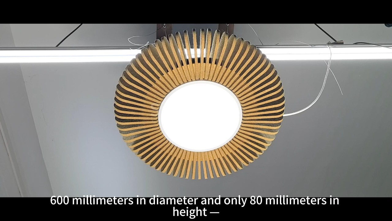 Luz acústica circular delgada | Diseño mínimo para espacios silenciosos | Feliteled