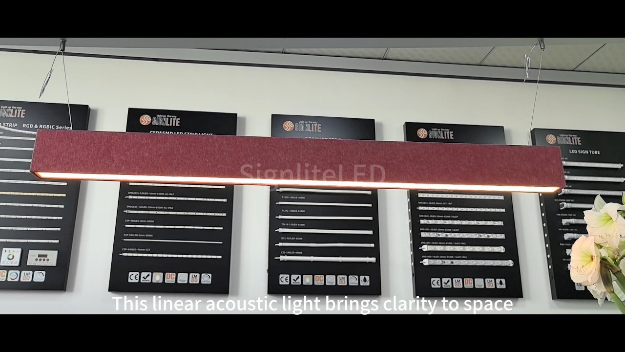 Luz acústica lineal para interiores modernos | Feltlited