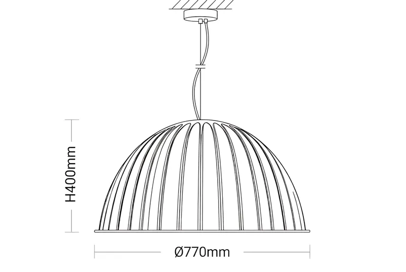 Acoustic Dome Pendant Light - Ø770 × H400mm