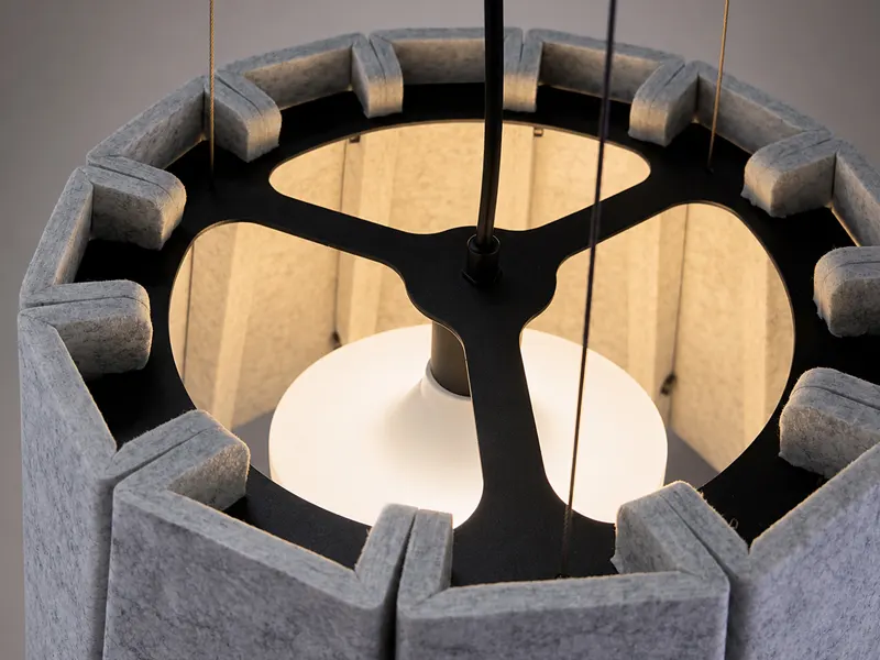 Felt Shade Acoustic Pendant Compatible E27 Alternatives