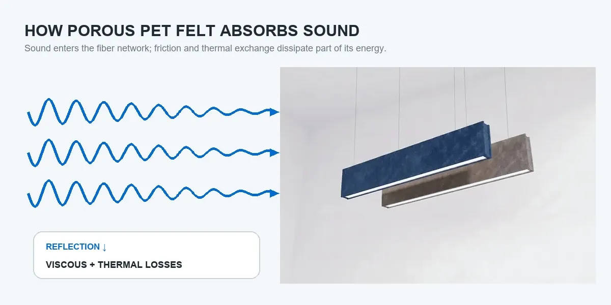 How Does PET Acoustic Felt Absorb Sound