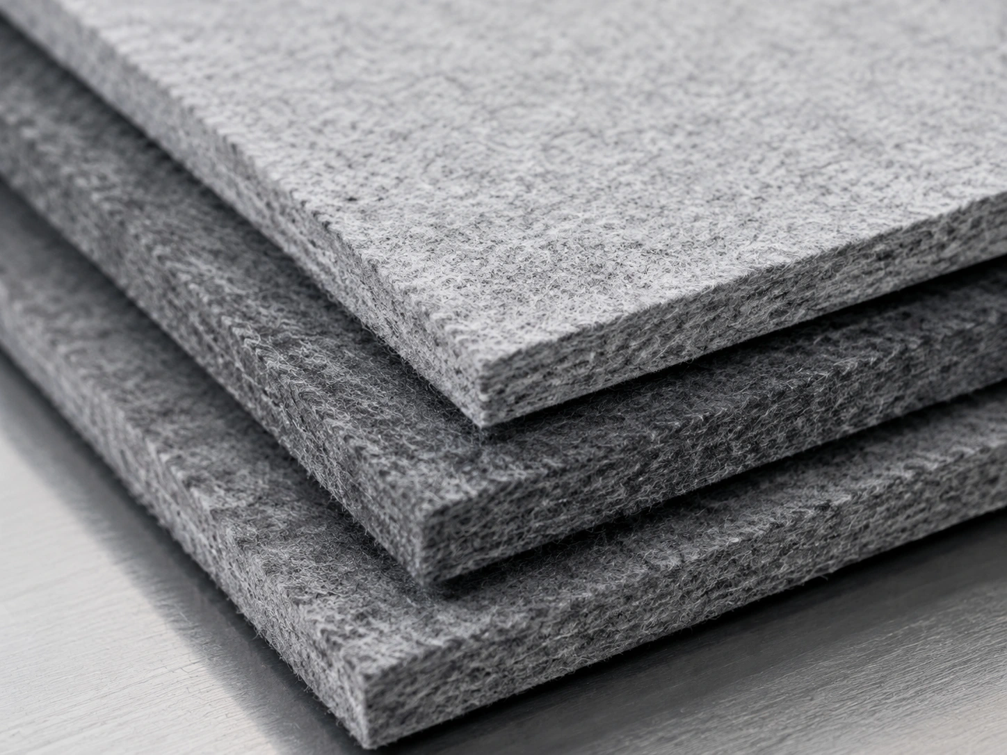 pet-felt-acoustic-panel-material-closeup Close-up of PET felt acoustic panel material used for sound absorption in offices